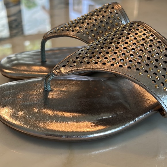 Foot Petals Shoes Soft Gold With Gold Studs Thongs Poshmark